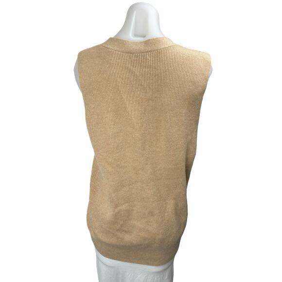 NEW Aritzia Babaton Sidney Tan Wool Cashmere Deep V Sweater Vest Top Size XXS - Picture 3 of 5